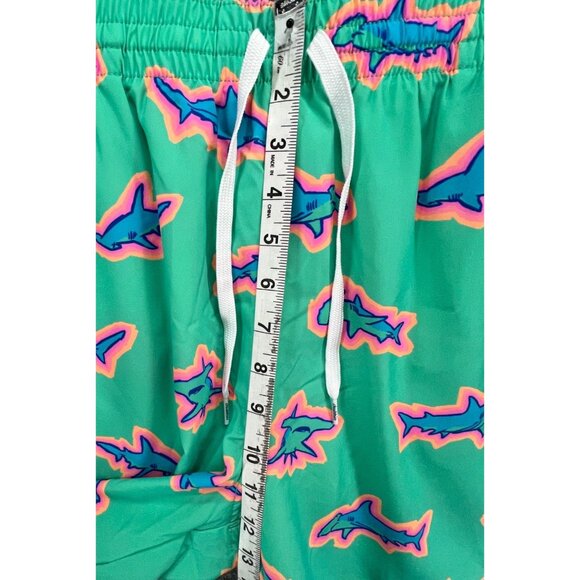 Chubbies Swim Trunks Mens XL Teal Shark Apex Classic Swim Shorts Stretch 5.5" - Picture 8 of 12